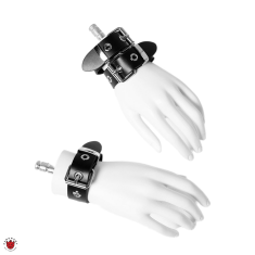 دستبند چرمی سگک دار پانک