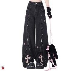 شلوار بوت کات Pink Goth