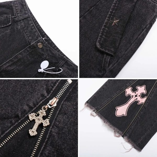 شلوار بوت کات Pink Goth - Image 4