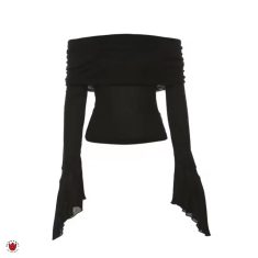 بلوز دکلته حریر آستین بلند Carmilla