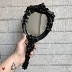 آینه دستی مشکی گاتیک Spela