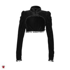 کراپ نیم تنه شراگ آستین بلند مخمل گاتیک Demona