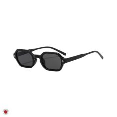 عینک آفتابی فریم شش ضلعی UV400 مشکی و پلنگی