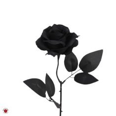شاخه گل رز مصنوعی مشکی