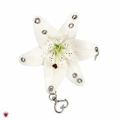چارم آویز کیف گل مصنوعی لیلیوم رنگی Lily