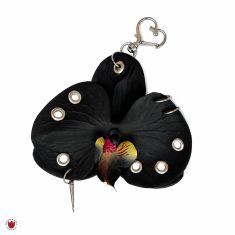 چارم آویز کیف گل مصنوعی ارکیده رنگی Orchid