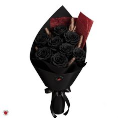 دسته گل رز طبیعی مشکی گوتیک Rosalin