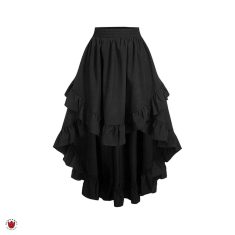 دامن چین‌ دار لایه‌ دار مشکی رترو گاث Nisha